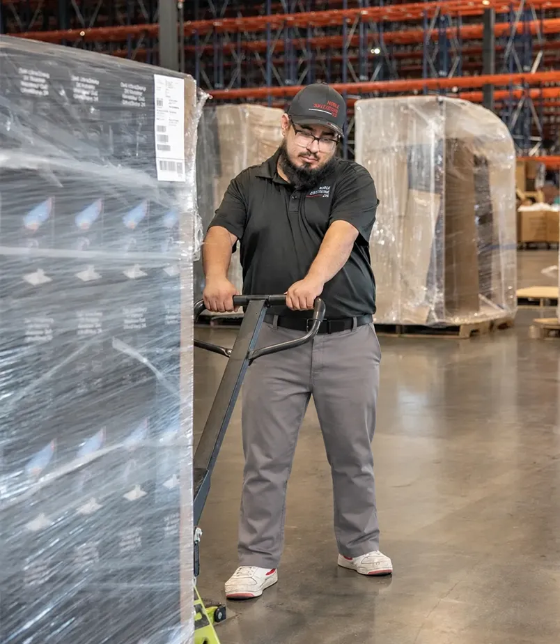 Move Solutions team member moving freight