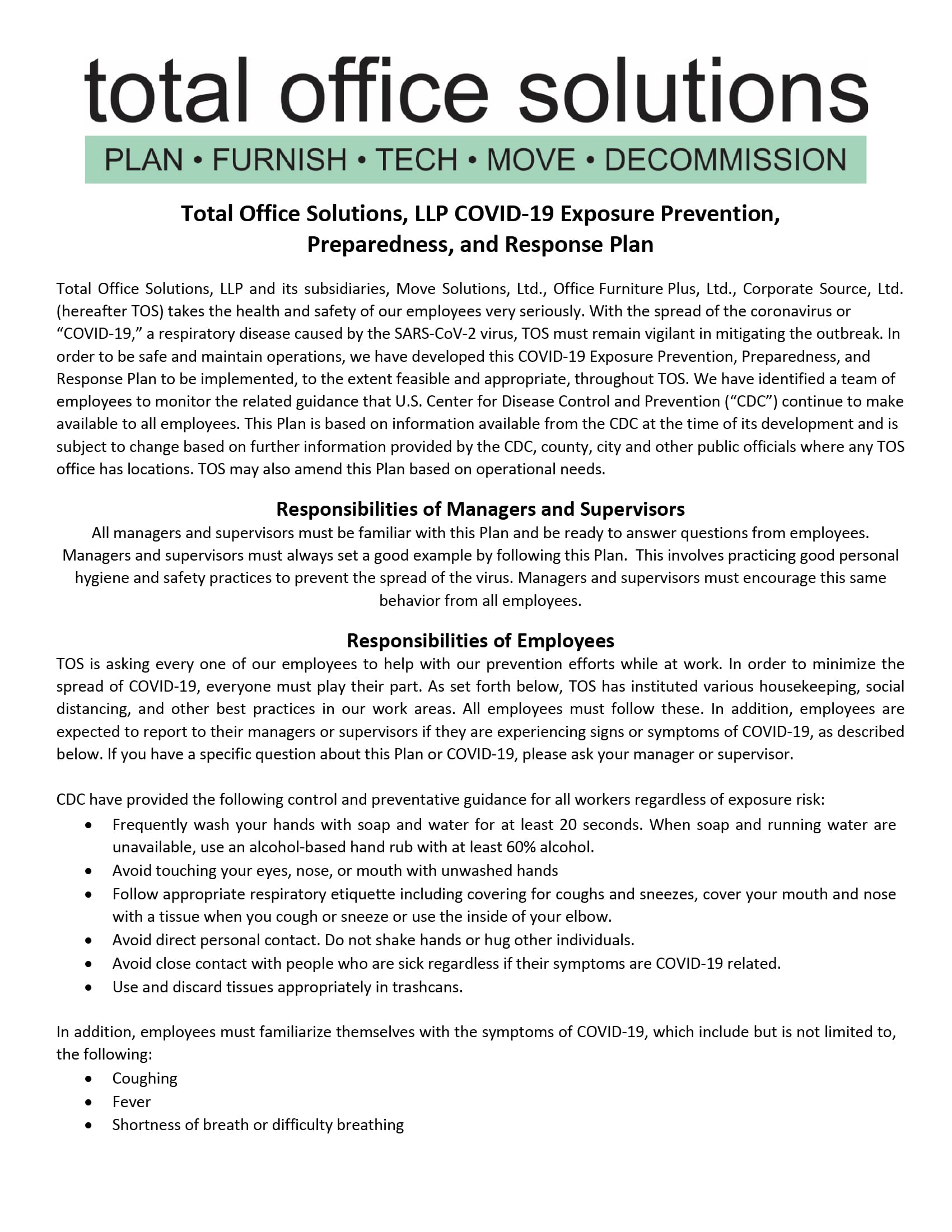 COvid-19 policy